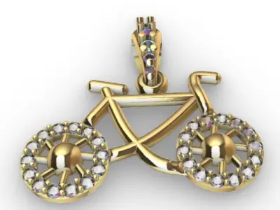 Diamond Cycling Bicycle Bike Sport Pendant 3D print model