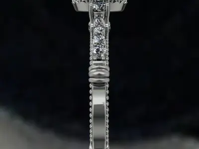 Fantasy luxury engagement ring 3D print model