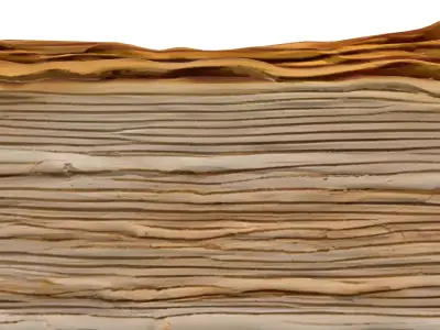 Vintage Stacked Old Papers Low-poly 3D model