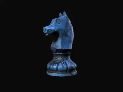 Chess figure Low-poly 3D model