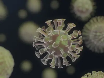 virus corvid-19 coronavirus corona Low-poly 3D model