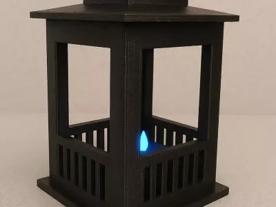 Farol Lamp Lantern Candle Holder 3D print model