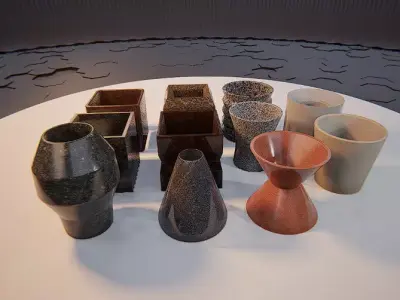 Variety of vases 3D model