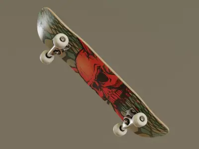Skateboard - Snake Deck Low-poly 3D model