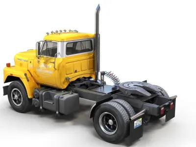 International Fleetstar daycab semitruck Low-poly 3D model