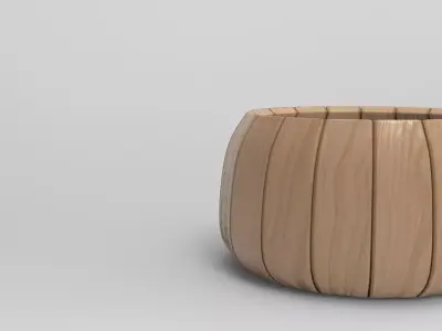 Besa Plant Pot Low-poly 3D model
