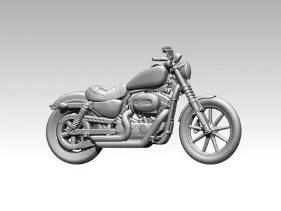 classic motorcycle relief 4 3D print model