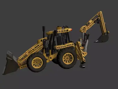 Chinese Lego front end loader  Low-poly 3D model