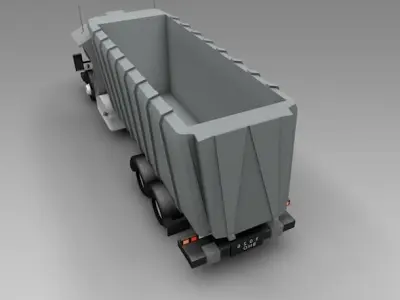 Low Poly Truck dump Low-poly 3D model