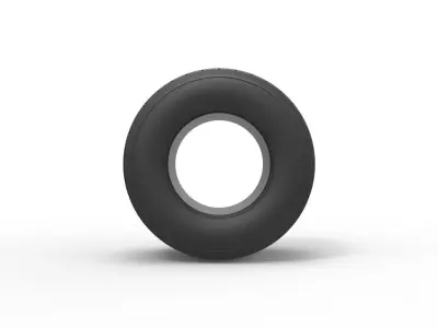 Dirt Sprint racing tire 22 Scale 1 to 25 3D print model
