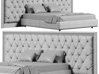  Enya capitone Bed By Porada 3D model