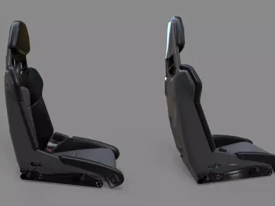 Car Seat Low-poly 3D model purchase