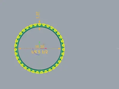 Eternity Minimum Metal Ring French or Fishtail Diamond setting  3D print model