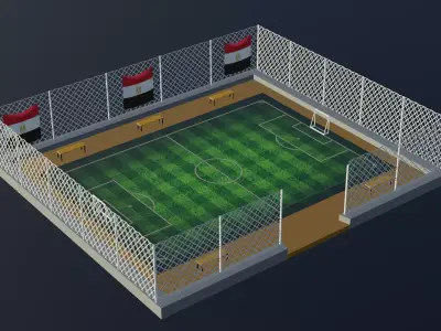 Soccer Stadium - Egypt Low-poly 3D model