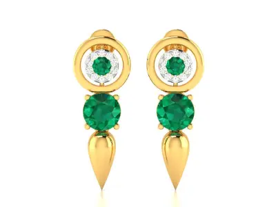 Women Earrings Pendant Set 3dm stl FBX OBJ Render Detail 3D print model