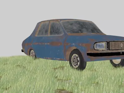 renult rusted Low-poly 3D model