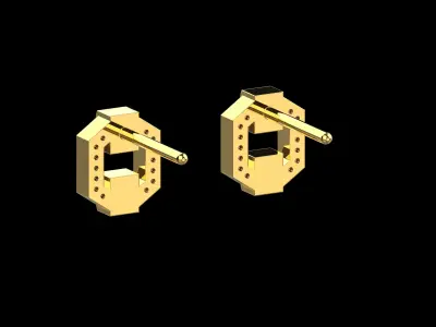 Earrings with Diamonds N203 3D print model