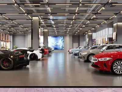 car showroom - car dealership 3D model