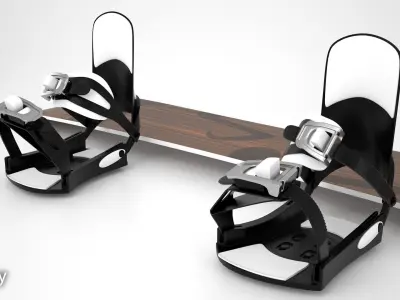 Snowboard skateboard holder 3D model