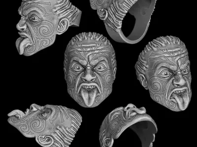 Maori ring 3d model for 3d printing 3D print model 3D print model