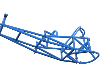 Frame of old school Front engine dragster V5 Scale 1 to 25 3D print model