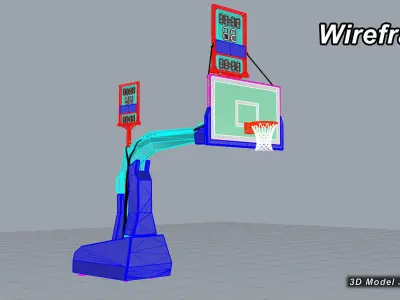 SPALDING Renegade Basketball Hoop - NBA - NCAA Low-poly 3D model