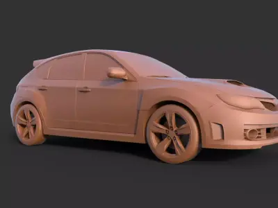 Subaru Impreza WRX STI 2008 3D print model