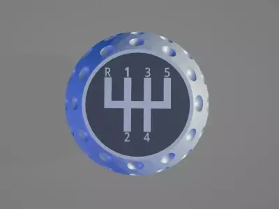 3D Printable Golfball-Style Gear Knob - 5-Speed Edition- R-1-5 3D print model