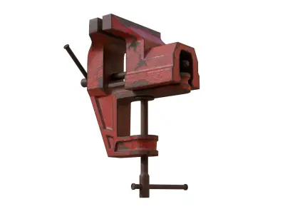 Table Vise Low-poly 3D model