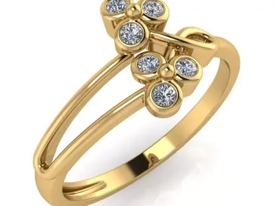 light weight gold diamond rings-C111116SKCH2026033-wt-0-5 3D print model