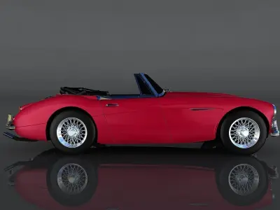 Austin Healey 3000 MK II Low-poly 3D model