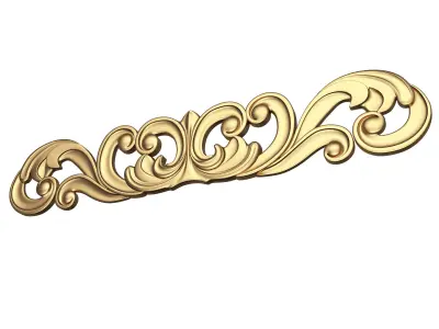Carved Plaster Molding Decoration 038 Low-poly 3D model