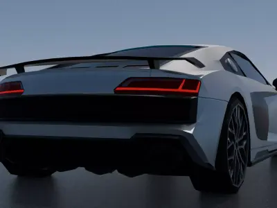 Audi R8 3d low-poly Model Low-poly 3D model