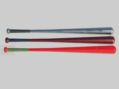 Baseball bat 3D model  PBR Textures 4K Low-poly 3D model