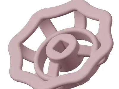 Plastic Gate Valve Handle Wheel Toy 3D model