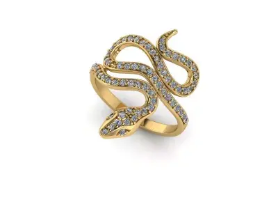 SNAKE RING 3D print model 7