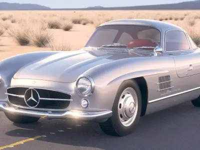 Mercedes 300SL Gullwing w198 1955 3D model