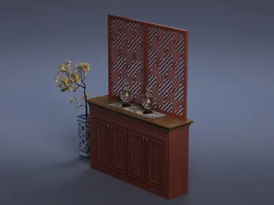 cabinet cabinet wardrobe sofa bed table bookshelve 3D model