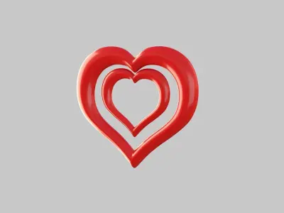 Heart icon v 08 3D model
