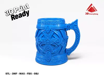 Celtic Viking Mug 3D print model