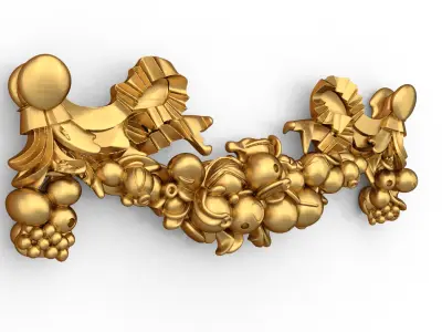 Swag Onlay decorative ornament cnc 3d printing 01 3D print model