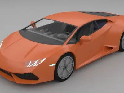sport car rigged 3D model