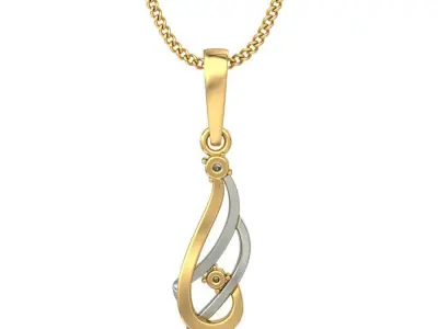 Solitaire Women Pendant 3dm STL OBJ FBX Renders Details 3D print model 29