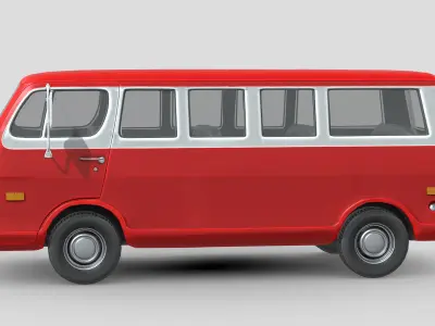 Chevrolet Sport Van 1968 Low-poly 3D model