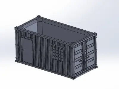 container pattern vase 3D print model