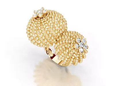 Turkey Style Gold Ring 3DM STL Files 3D print model 3D print model