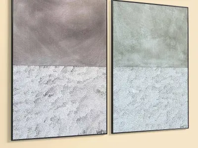 Plaster Two Photo Frame 309 Low-poly 3D model
