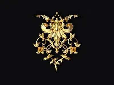 Collection 40 high quality center decors for furniture ornaments 3D model