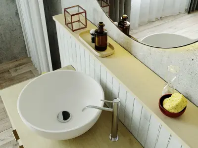 Vanity Unit with decor by Maisons du Monde 3D model