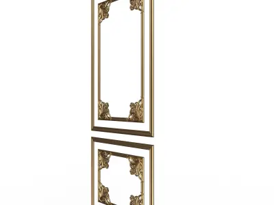 Boiserie Carved Decoration Panel 010 Low-poly 3D model
